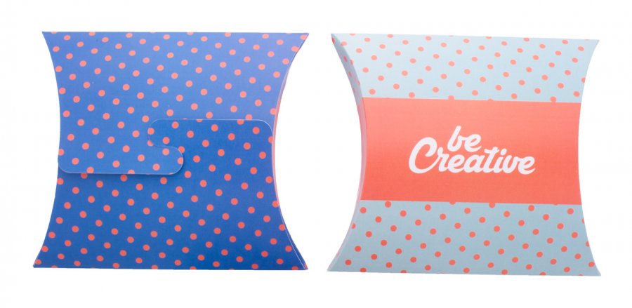 CreaBox Pillow Lock M papírová vypouklá krabička, bílá