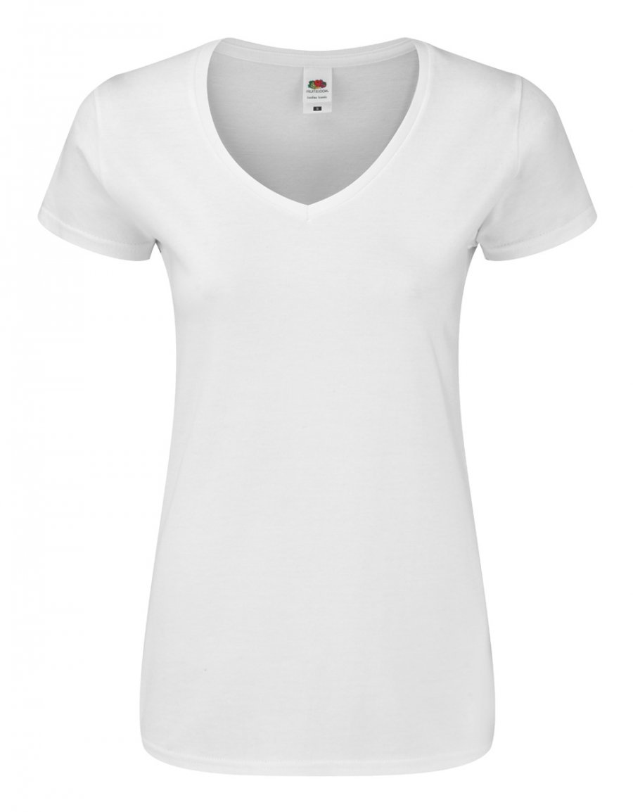 Iconic V-Neck Women dámské tričko, bílá