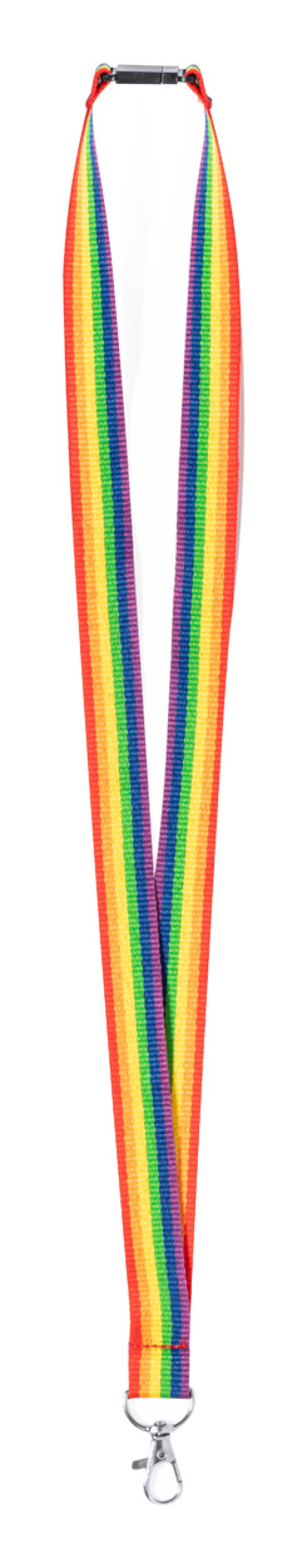 Mapik duhový lanyard, vícebarevná