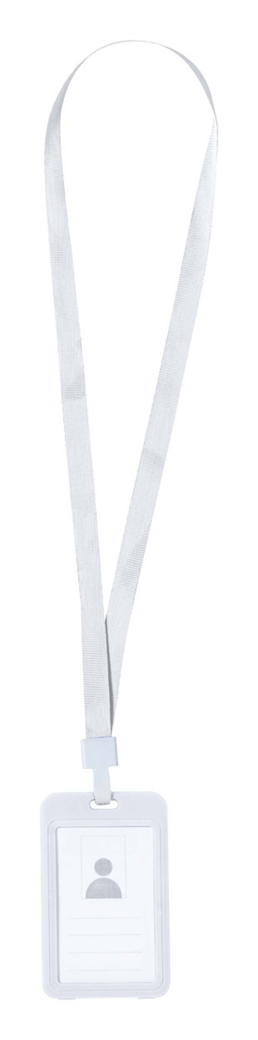 Fleck lanyard, bílá