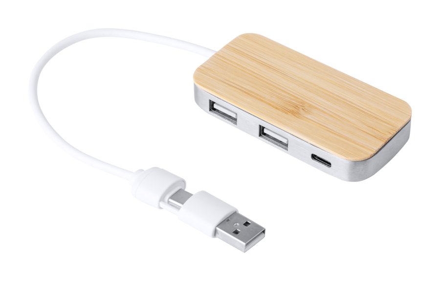 Zurk USB hub, stříbrná