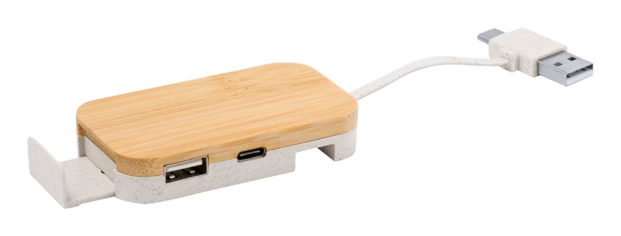 Flow USB hub, přírodní